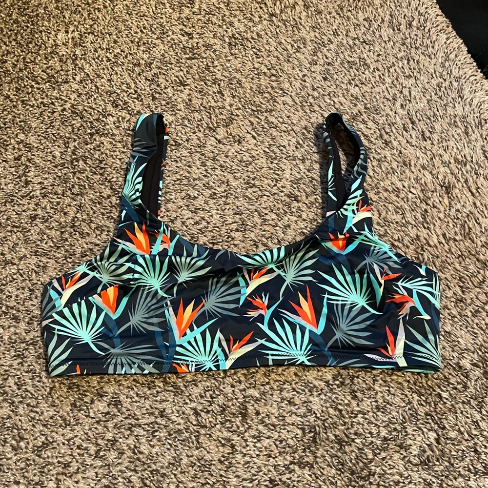 Tropical Print Swim top